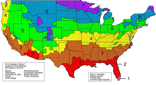 r-value insulation map based on climate in Georgia